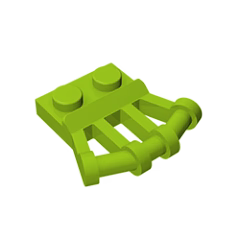GOBRICKS GDS-771 Modified 1 x 2 with Angled Bar Handles on Side - Closed Ends - YWOBB