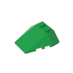 GOBRICKS GDS-1584 Wedge 4 x 4 Triple with Stud Notches - YWOBB