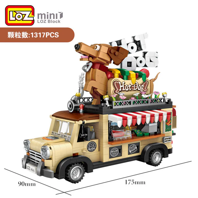 LOZ 1116 Hot Dog Fast Food Car - YWOBB