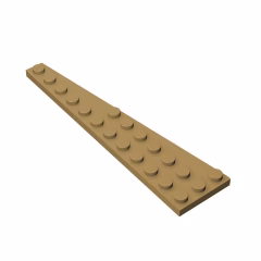 GOBRICKS GDS-707  Plate 12 x 3 Right - YWOBB