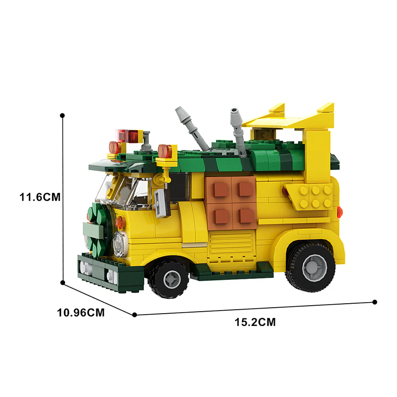 GOBRICKS MOC 125660 Turtle Van Party Wagon TMNT - YWOBB