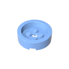 GOBRICKS GDS-90091 Round 4 x 4 with Recessed Center and Hole - YWOBB