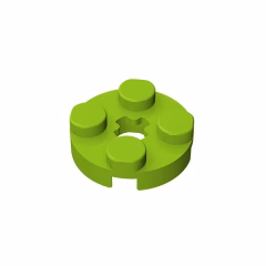 GOBRICKS GDS-609 Plate Round 2 x 2 with Axle Hole - YWOBB