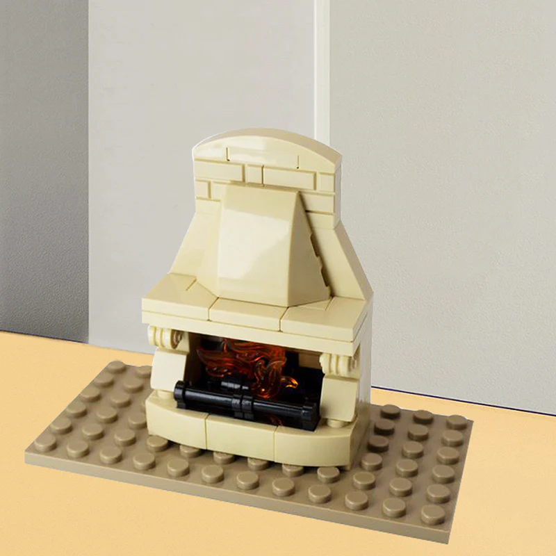 GOBRICKS MOC 136396 Classic Fireplace - YWOBB