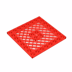 GOBRICKS GDS-1122 Plate, Modified 8 x 8 with Grille - YWOBB