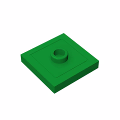 GOBRICKS GDS-805  Modified 2 x 2 with Groove and 1 Stud in Center - YWOBB