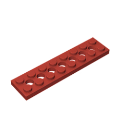 GOBRICKS GDS-699  Plate 2 x 8 with 7 Holes - YWOBB
