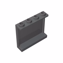 GOBRICKS GDS-751 Panel 1 x 4 x 3 with Side Supports - Hollow Studs - YWOBB