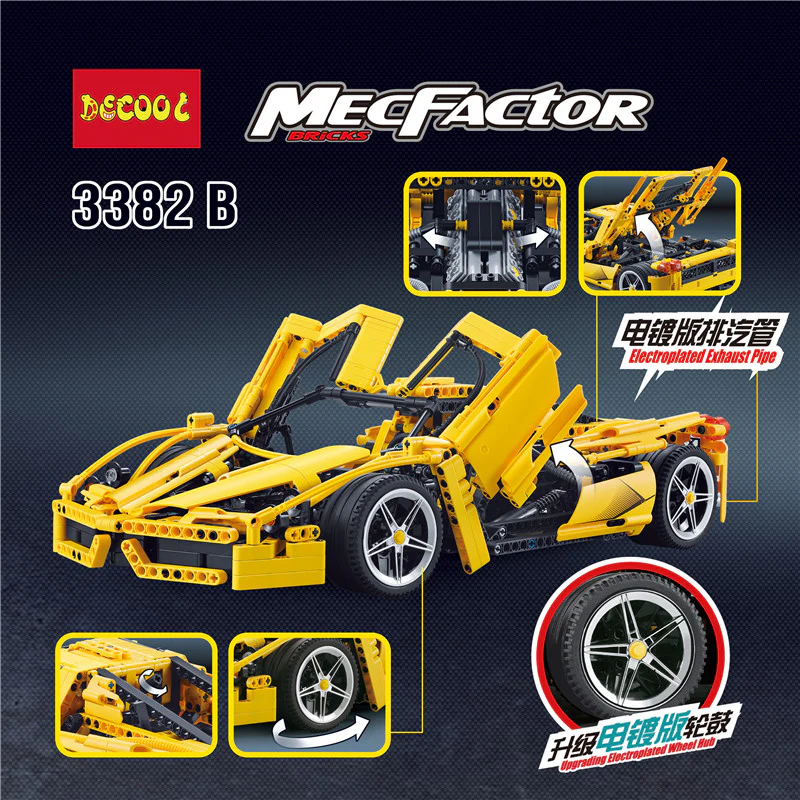 DECOOL 3382A/B Formula Speed Champions Racer Car F1 Enzoed - YWOBB