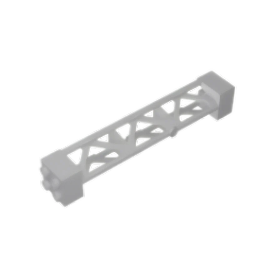 GOBRICKS GDS-M217 Support 2 x 2 x 10 Girder Triangular Vertical - Type 3 - 3 Posts 2 Sections - YWOBB