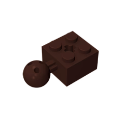 GOBRICKS GDS-976 Brick Modified 2 x 2 with Ball and Axle Hole - YWOBB