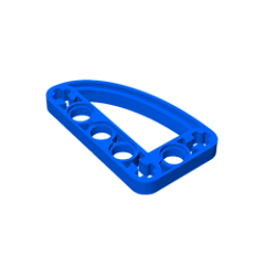 GOBRICKS GDS-970 Liftarm 3 x 5 L-Shape with Quarter Ellipse Thin - YWOBB