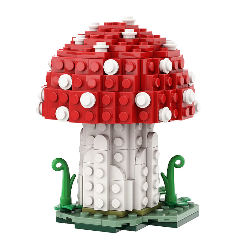 GOBRICKS MOC 145942 Amanita Muscaria Mushroom - YWOBB
