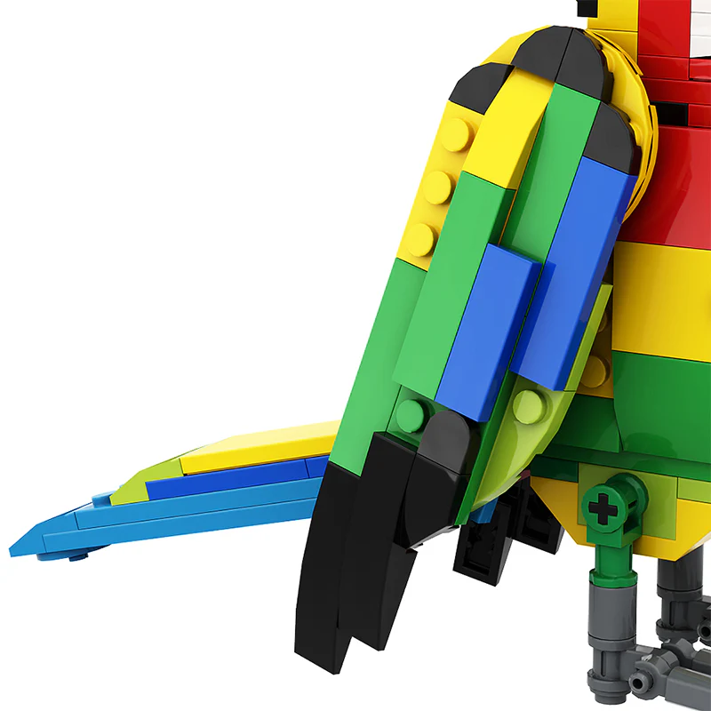 GOBRICKS MOC 143358 Eastern Rosella parrot - YWOBB