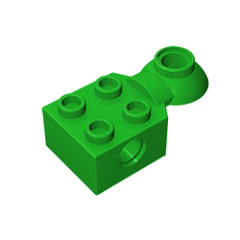 GOBRICKS GDS-1089 Brick Modified 2 x 2 with Pin Hole, Rotation Joint Ball Half - YWOBB