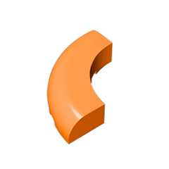 GOBRICKS GDS-1275 Round Corner 5 x 5 x 1 without Studs - YWOBB