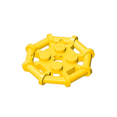 GOBRICKS GDS-1075 Modified 2 x 2 with Bar Frame Octagonal, Reinforced, Completely Round Studs - YWOBB