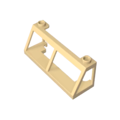 GOBRICKS GDS-90118 Windscreen 2 x 6 x 2 Train - YWOBB
