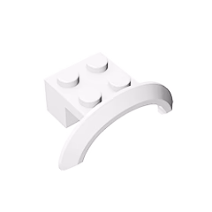 GOBRICKS GDS-1319 Mudguard 4 x 2 1/2 x 1 with Arch Round - YWOBB