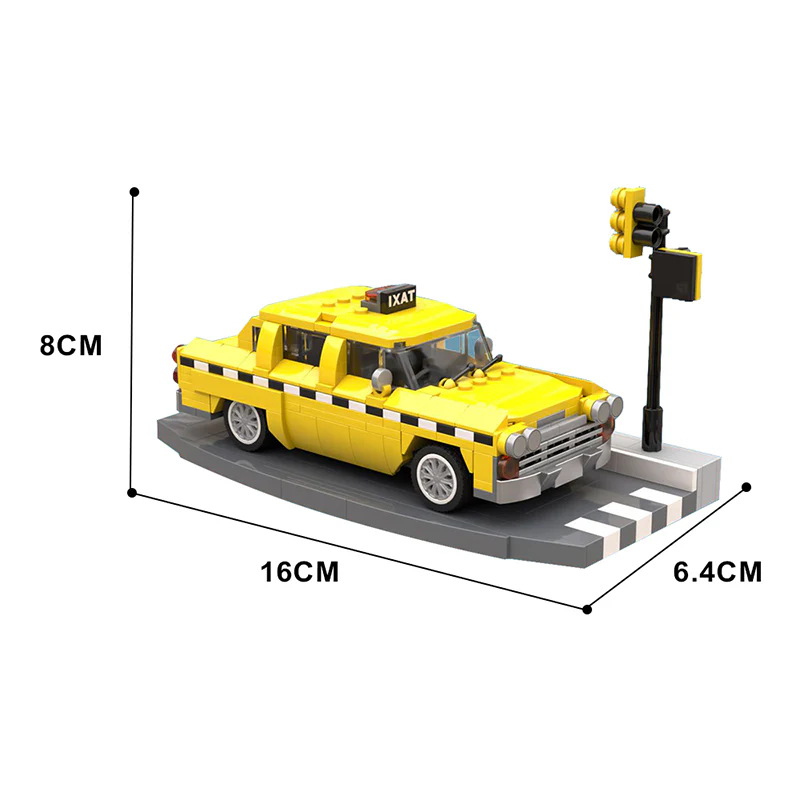 GOBRICKS MOC 121497 Checker Cab - YWOBB