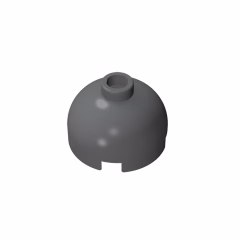 GOBRICKS GDS-742 Round 2 x 2 Dome Top - Hollow Stud with Bottom Axle Holder x Shape + Orientation - YWOBB