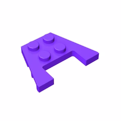 GOBRICKS GDS-725  Plate 3 x 4 with Stud Notches - YWOBB