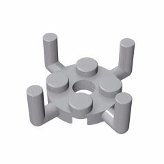 GOBRICKS GDS-1050 Round 2 x 2 with Pin Hole and 4 Arms Up - YWOBB