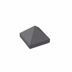 GOBRICKS GDS-837 Slope 45 1 x 1 x 2/3 Quadruple Convex Pyramid - YWOBB