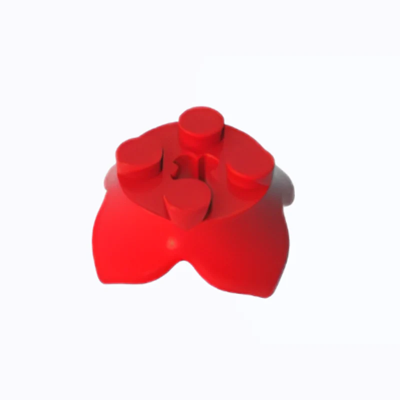 GOBRICKS GDS-2043 Plant Leaves 2 x 2 with 4 Petals and Axle Hole - YWOBB