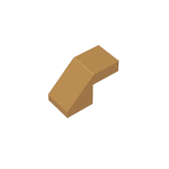 GOBRICKS GDS-1484 Slope 45 2 x 1 with Cutout without Stud - YWOBB