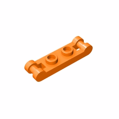 GOBRICKS GDS-734  Modified 1 x 2 with Bar Handles on Ends - Closed Ends - YWOBB