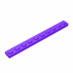 GOBRICKS GDS-507 Plate 1 x 10 - YWOBB