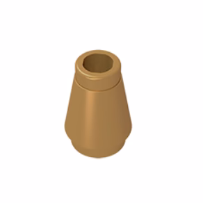 GOBRICKS GDS-606 Cone 1 x 1 without Top Groove - YWOBB