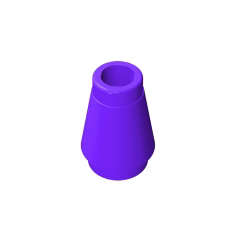 GOBRICKS GDS-606 Cone 1 x 1 without Top Groove - YWOBB