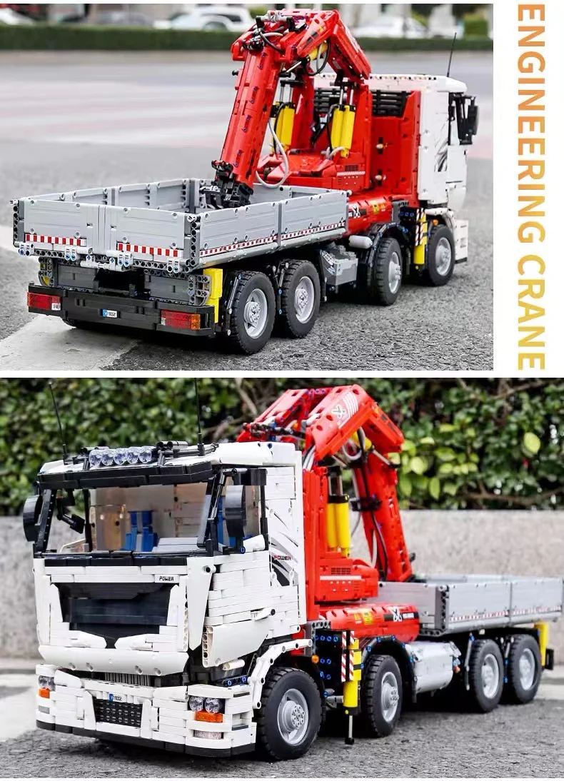 Mould King 19002 Pneumatic Crane Truck OVP US Warehouse Version - YWOBB