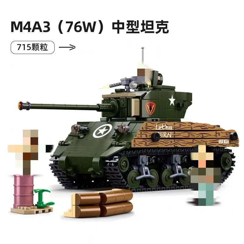SLUBAN M38-B1110 World War II Pacific Storm: The Sherman M4A3 76W Tank - YWOBB