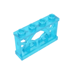 GOBRICKS GDS-M154 Fence 1 x 4 x 2 Ornamental with 4 Studs - YWOBB