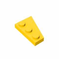 GOBRICKS GDS-546  Plate 3 x 2 Left - YWOBB