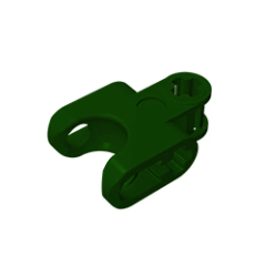 GOBRICKS GDS-1205 Axle Connector 2 x 3 with Ball Joint Socket - Closed Sides, Straight Forks with Open Axle - YWOBB