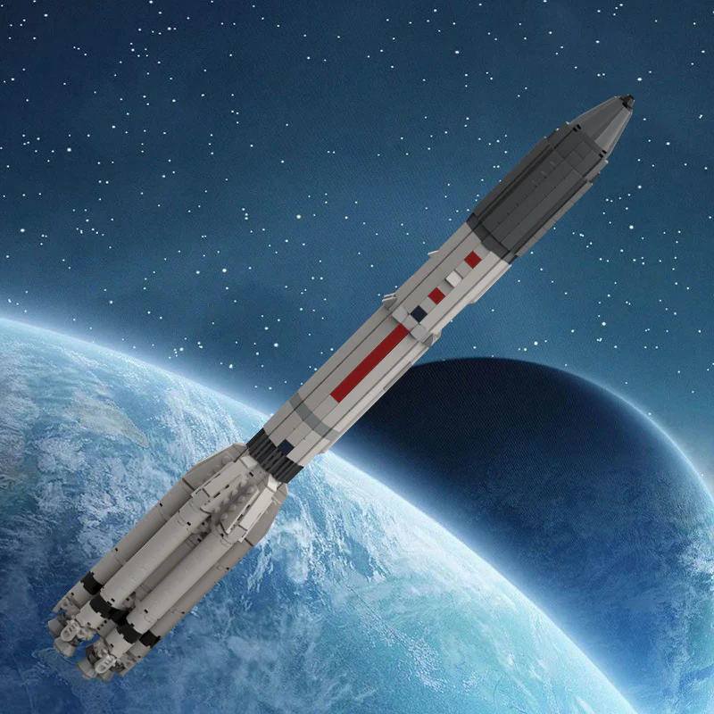 GOBRICKS MOC 39838 Proton M (1:110 Saturn V scale) - YWOBB