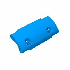GOBRICKS GDS-1011 Panel Curved 7 x 3 with 2 Pin Holes through Panel Surface - YWOBB
