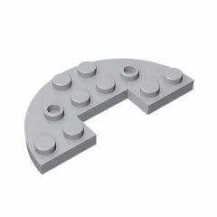 GOBRICKS GDS-705  Round Half 3 x 6 with 1 x 2 Cutout - YWOBB