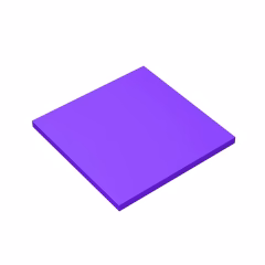 GOBRICKS GDS-1116 Tile 6 x 6 with Bottom Tubes - YWOBB