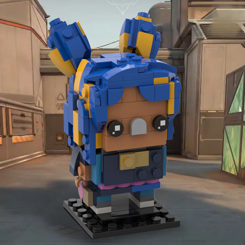 GOBRICKS MOC 121087 VALORANT Neon Brickheadz - YWOBB