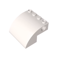 GOBRICKS GDS-90114 Slope Curved 4 x 4 x 2 with 4 Studs and Pin Holes - YWOBB