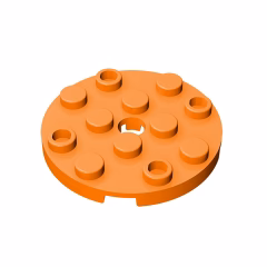 GOBRICKS GDS-841 Round 4 x 4 with Hole - YWOBB
