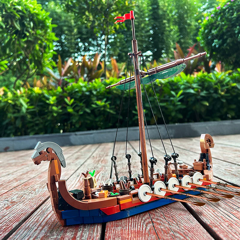 GOBRICKS MOC 58275 Viking Longship - YWOBB