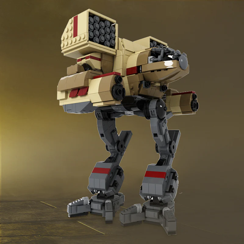 GOBRICKS MOC 111034 Mad Cat OmniMech (Clan Wolf) - YWOBB