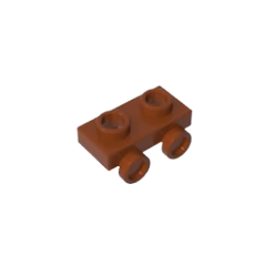 GOBRICKS GDS-90192 Bracket 1 x 2 with lower bump on one side - YWOBB
