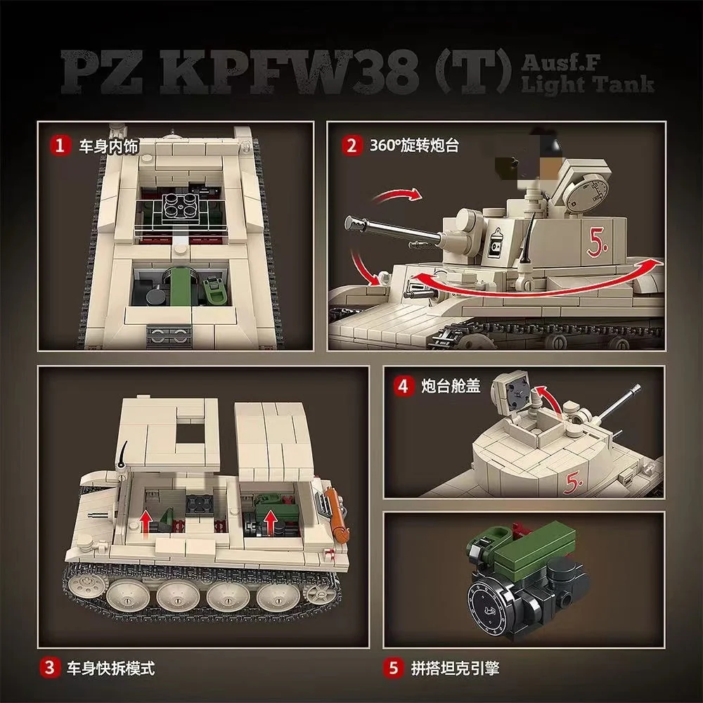 Quan Guan 100285 PZ KPFW38(T) Ausf.F Light Tank - YWOBB
